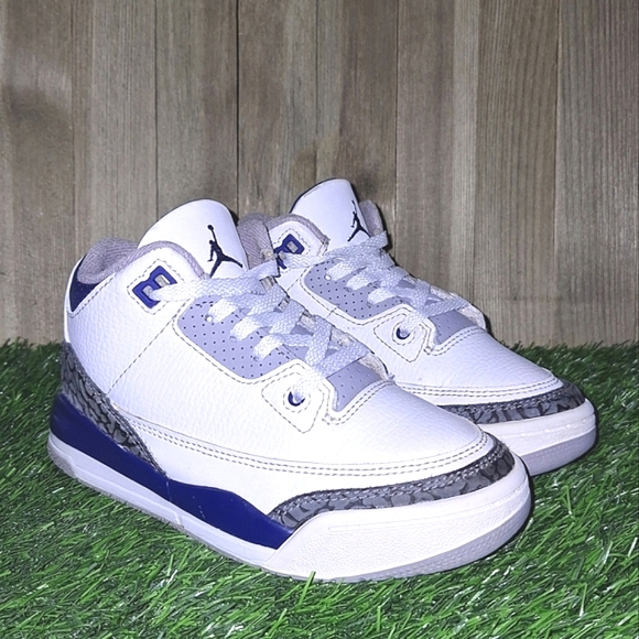 AIR JORDAN 3 RETRO PS "MIDNIGHT NAVY" 2024 (Kid's Size 12C) - Picture 6 of 16